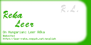 reka leer business card